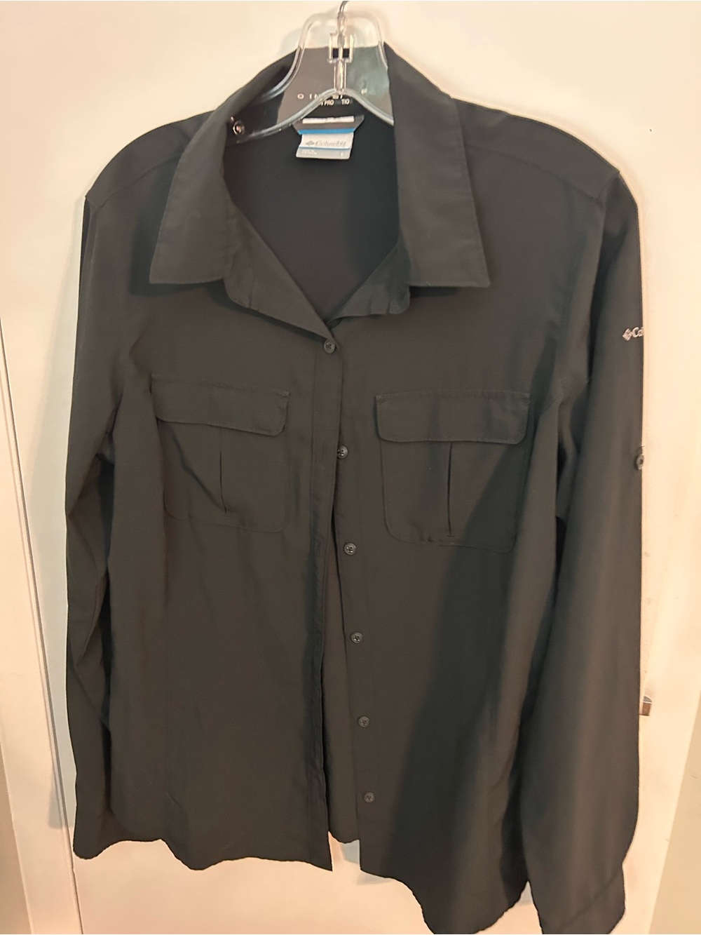 Columbia Black Jacket with Blue Trim